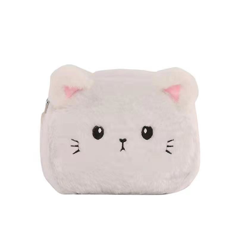 12*20cm Cute Little Princess Girl Cross Body Cat Plush Bag Fluffy Baby Rucksack