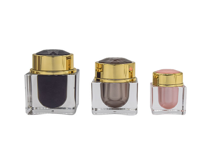 High-end Acrylic Skincare Set 15-30-50-100-120ml Square Lotion Bottle 15-30-50g Cream Jar