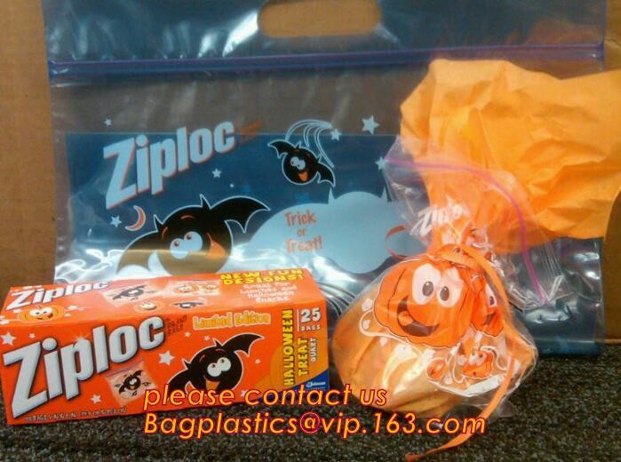 gravure printing halloween party bag, cute design food grade plastic cookie packing,halloween shrink cello treat bags fo