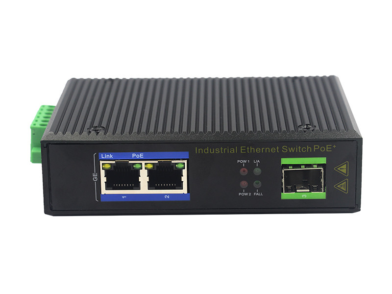 UT12F-SFP unmanaged industrial 2x10/100Base-Tx + 1x100M-Fx SFP ethernet switch DIN Rail