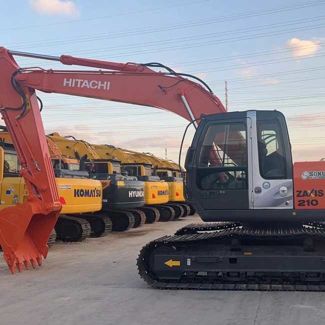 0.91m3 Bucket Capacity Original Heavy Equipment Used Middle HItachi Excavator ZX210-3