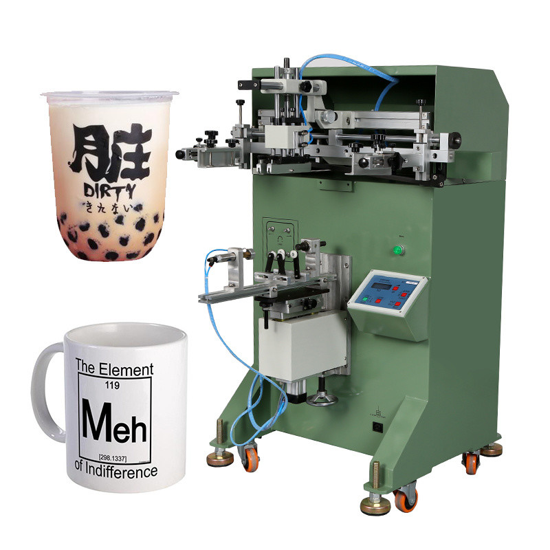 800x800x1200mm Milk Tea Cup Printing Machine Pneumatic Single Color Screen Printer