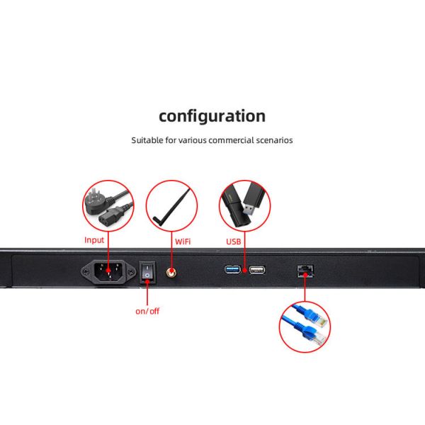 86" 4K UHD LCD Display Digital Signage 24/7 Operation For Indoor