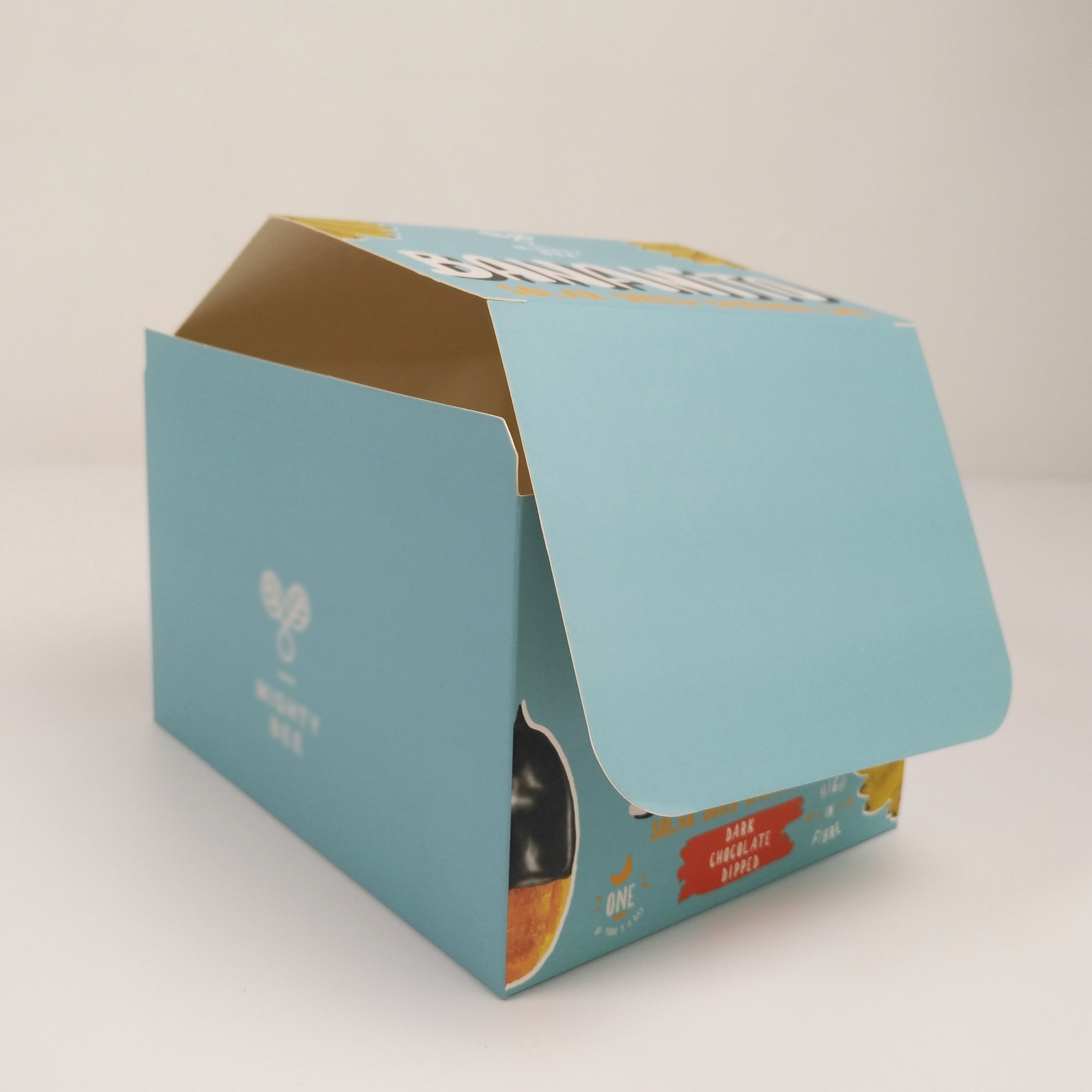 Hot Custom Logo Cardboard Corrugated Counter Display Boxes Custom Logo Printed For Snacks