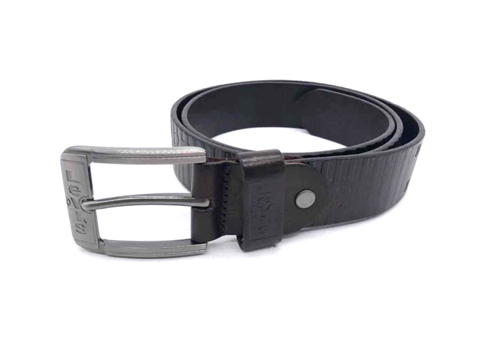 Genuine Cowhide Alloy Buckle 38mm Embossed Leather Belt