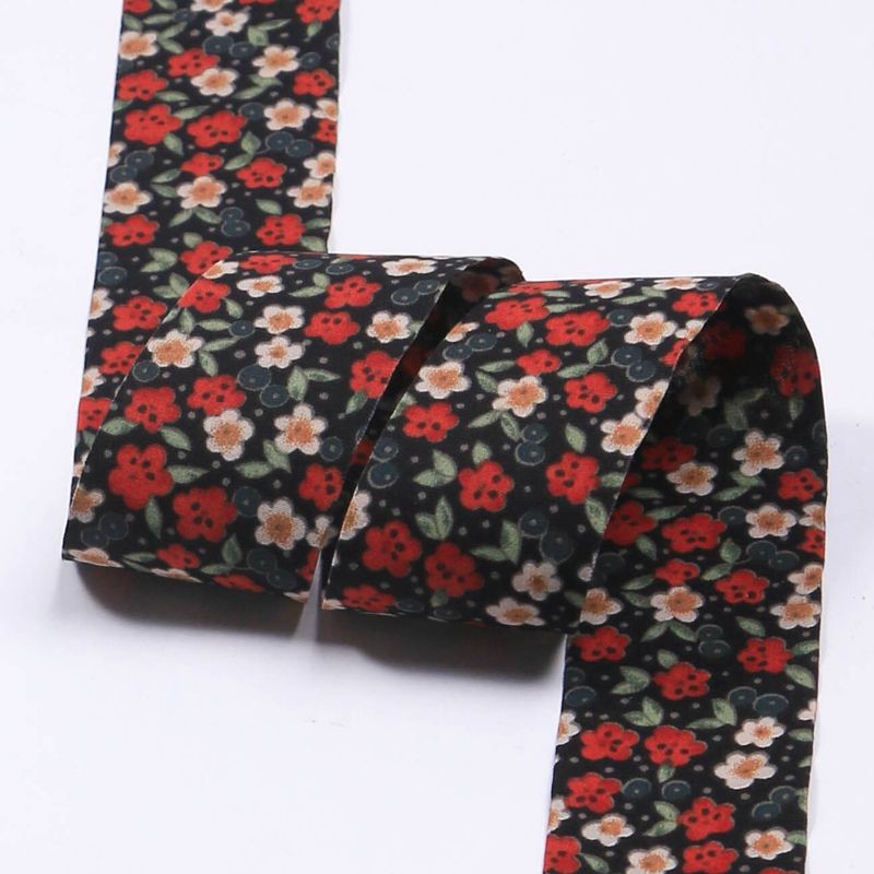 Personalized Eco Friendly 25mm Branded Fabric Tape Roll OEM/ODM Service Printed Pattern Ribbon