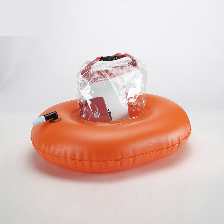 Outdoor Portable 20L Triathlon Swimming Buoy Custom Orange color
