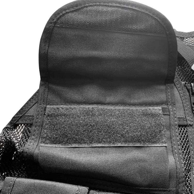 Comfortable Protective Black Vest with multiple Pouches for Body and Equipment Fabric