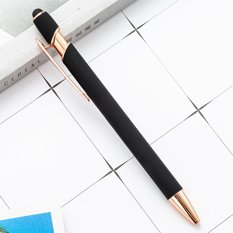 Gel-Ink Ball Pen With Rose Gold Rose Pink Advertising Ballpoint Pen Personalized Gift