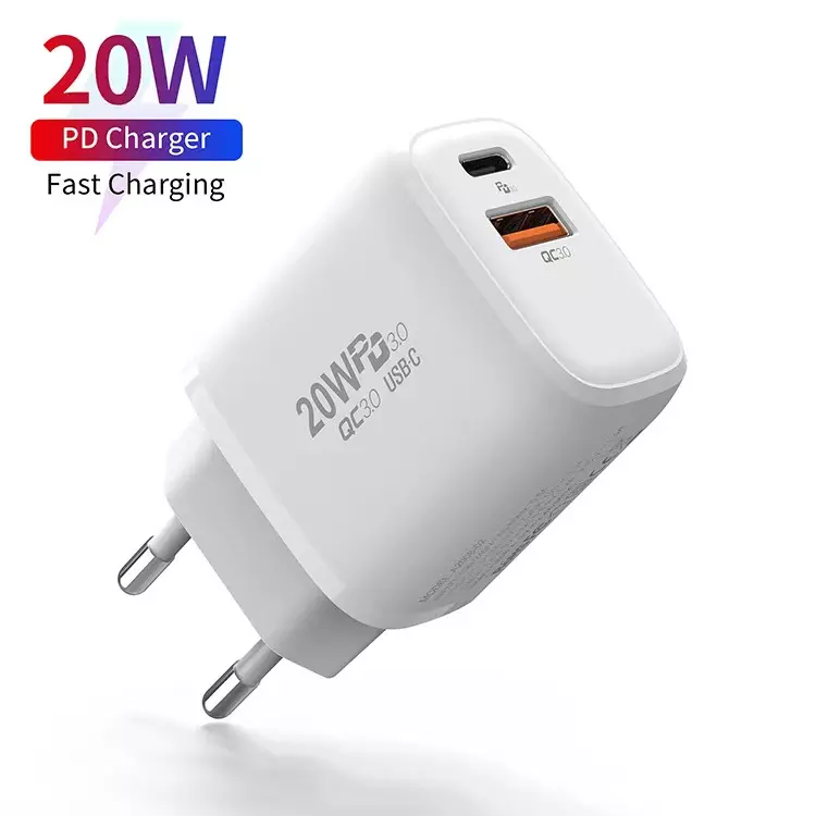20W Fast Charging Power Socket A C Travel Charger for Mobile Phones/Laptops/Projectors