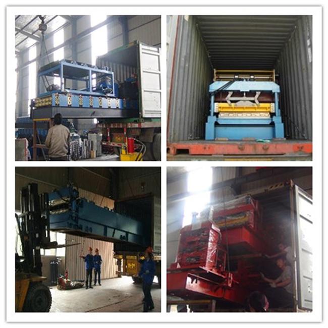Color steel tile , corrugated roof double layer roof sheet roll forming machine / double layer roll forming machine