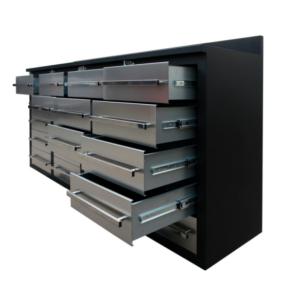 9ft 40 Drawer Workbench Heavy Duty Metal Tool Cabinet for Car Repair Garage Workshop