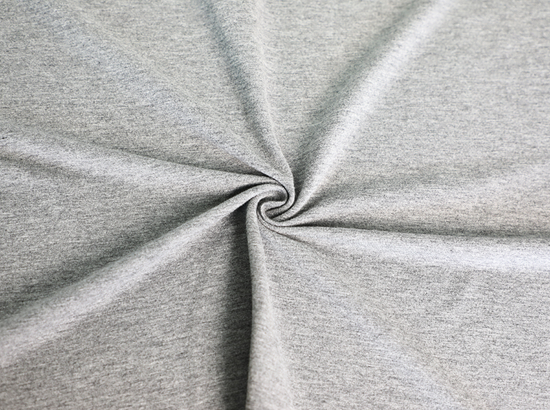 Cationic Plain Single Jersey Fabric Cotton Polyester Combed Stretch