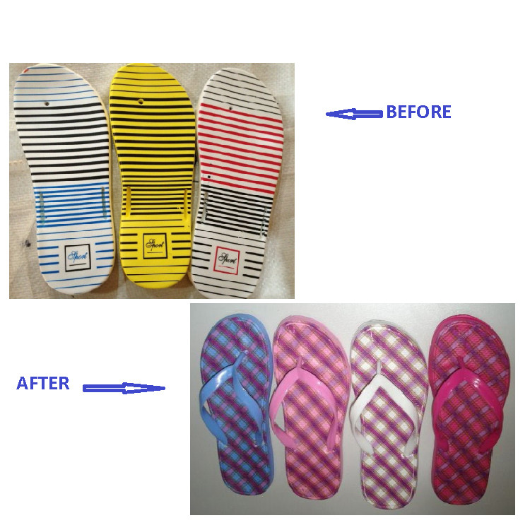 Easy Operate Shoe Making Equipment Slipper Flip Flops Sole Strap Attaching Machine