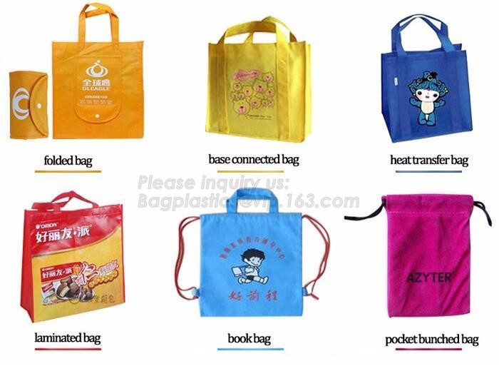 non-woven promotional shopping bag ultrasonic non woven bag, Custom printed tote non woven bag shopping shoulder bag pri