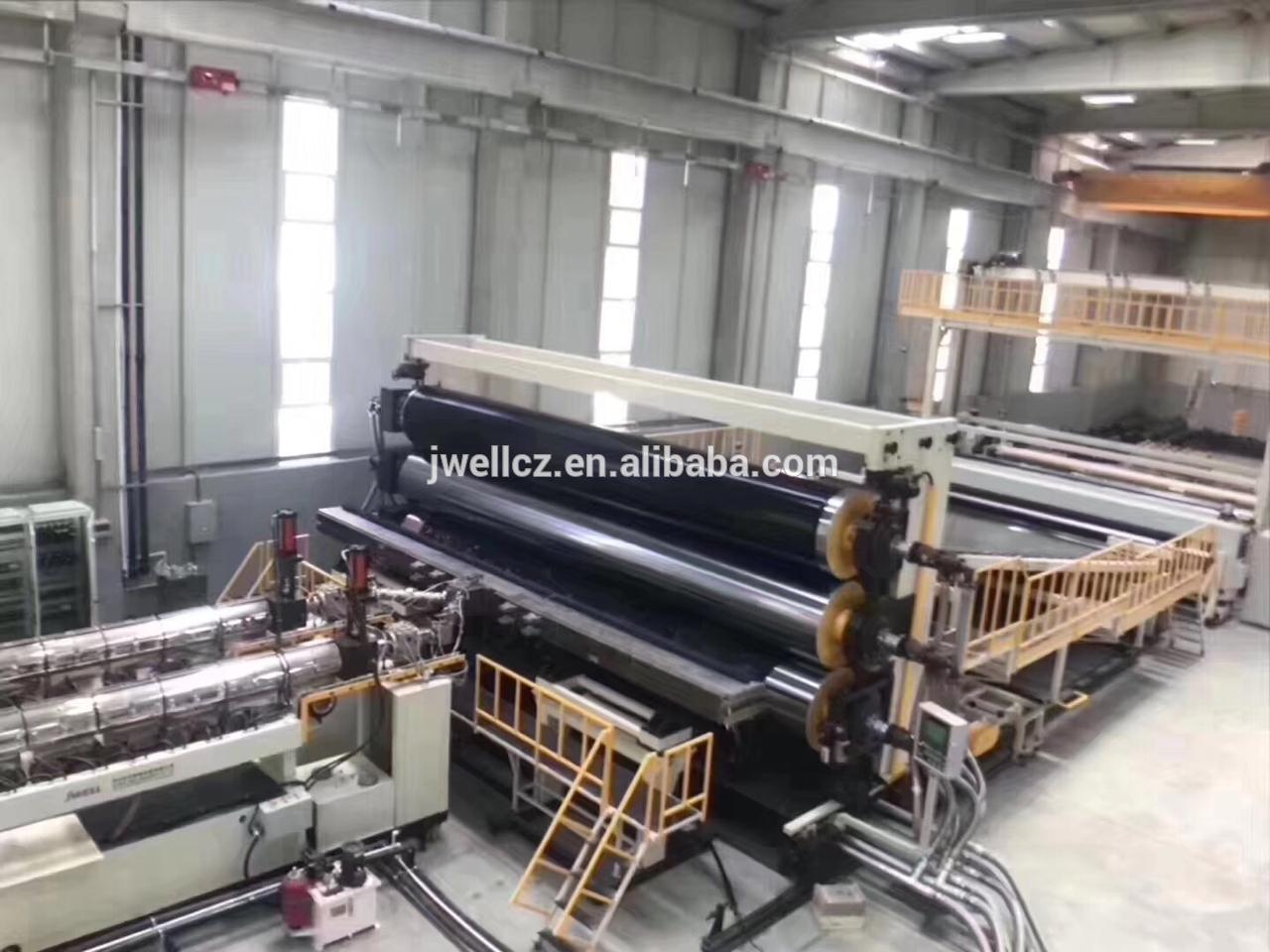 JWELL PVC PE Waterproof Sheet Extrusion Line