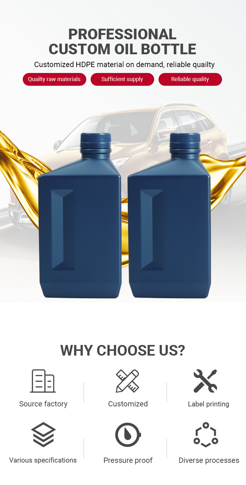 500ml 1000ml Engine Oil Bottle One Shot Molding Fuel Oil Bottle