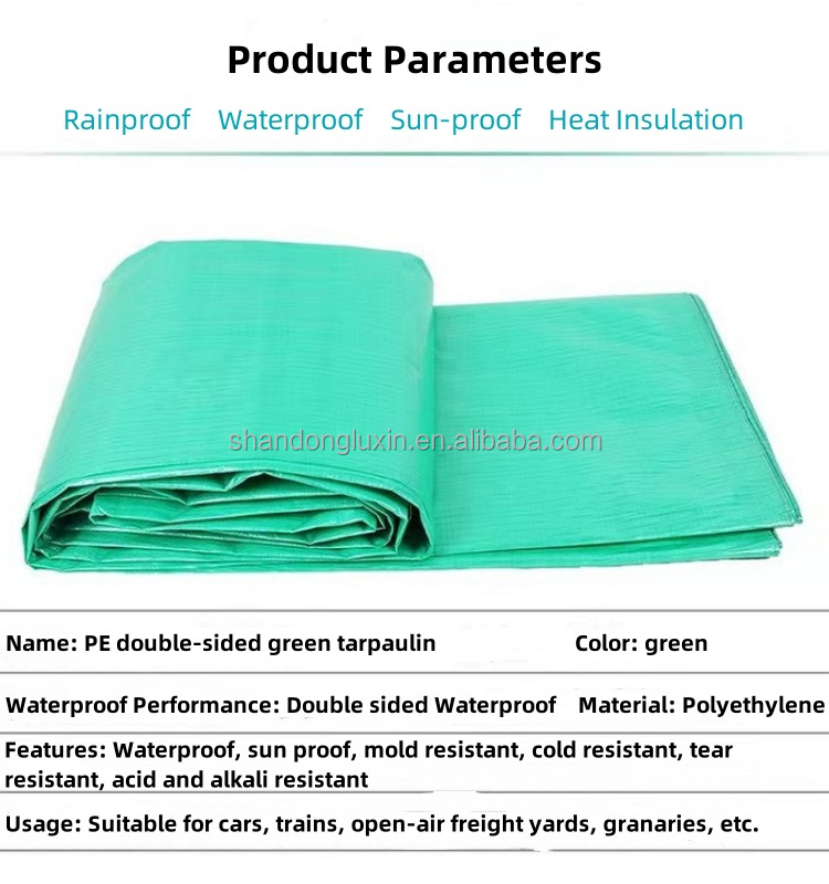 Green Dustproof Tent PE Tarpaulin With High Surface Hardness And Moisture Proof