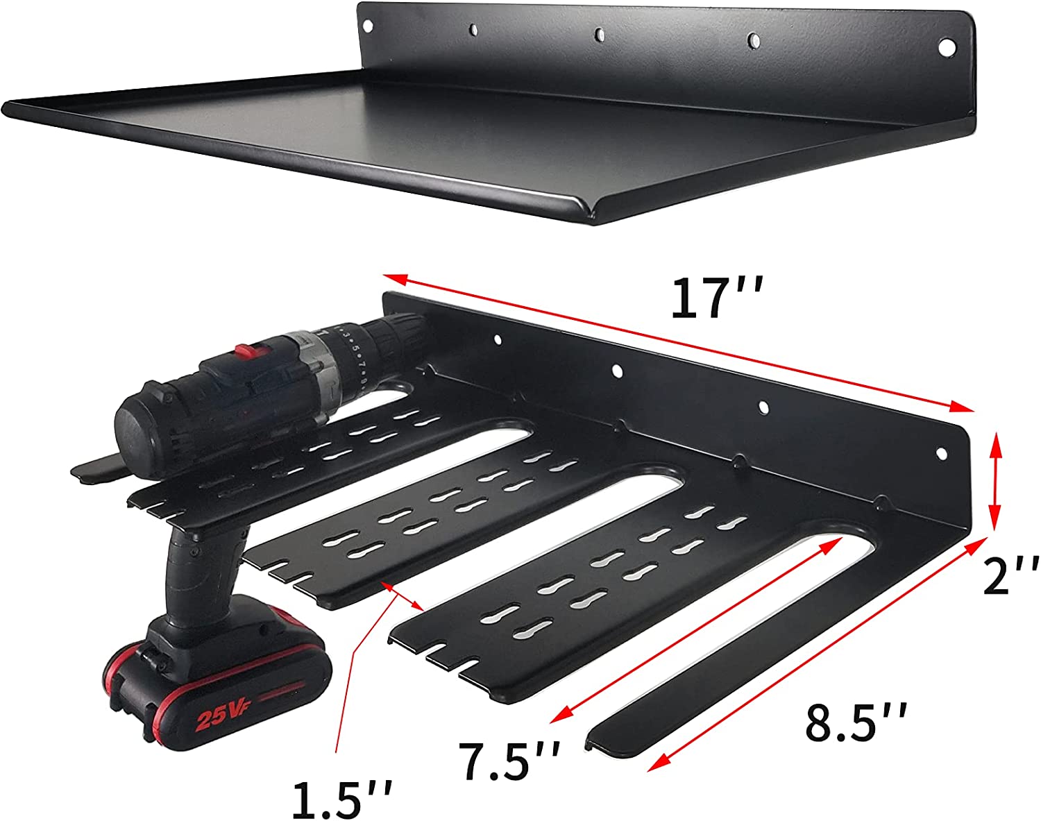 Wall Mount Electric Drill Storage Rack for Garage Organization On Walls Installation