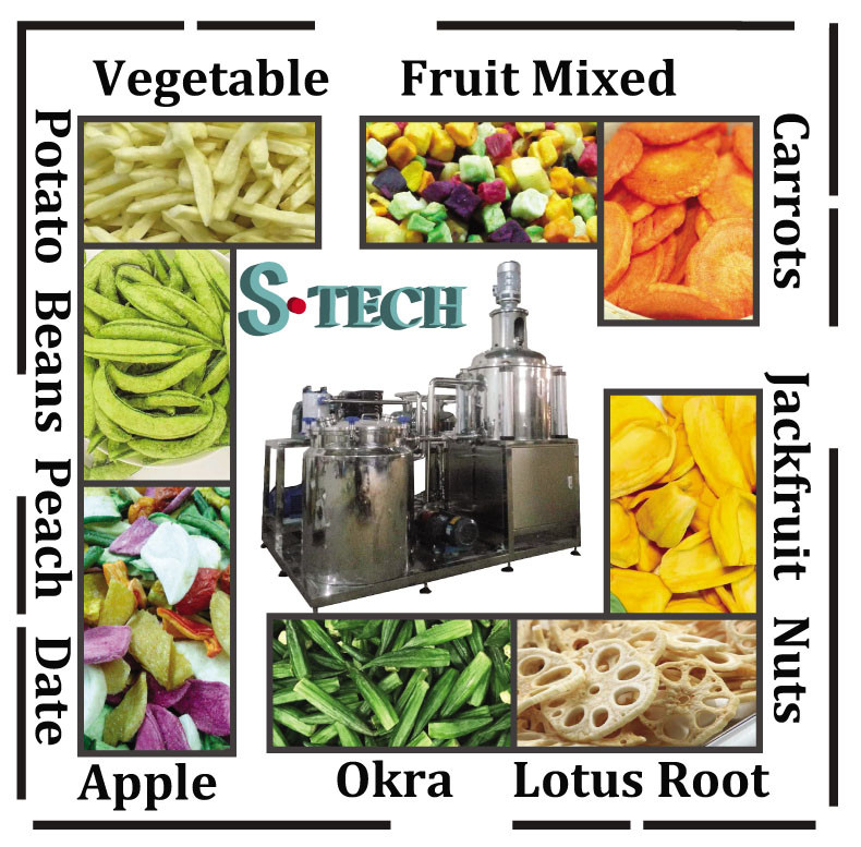 10Kg Stainessteel Cheapest Auto Fruit Vegetable Chips Vacuum Fry Food Processing Machinery