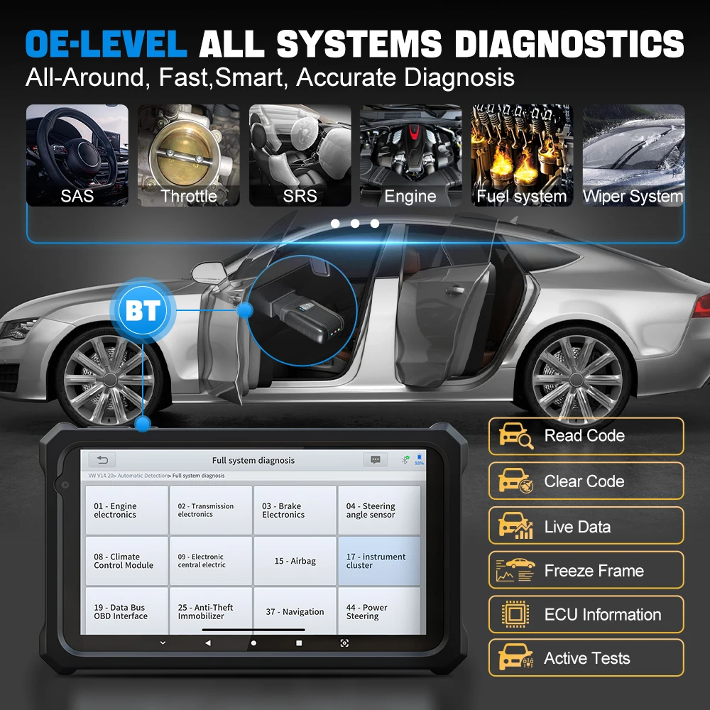 XTOOL Anyscan A30M OBD2 Auto Code Reader Full System Diagnostic Tools Bi-directional Scanner Lifetime Free Update Added CAN FD