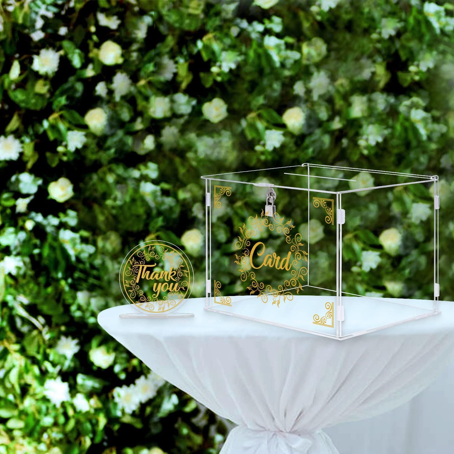 Transparent Assembled Acrylic Display Case Wedding Gift Box For Display Racks