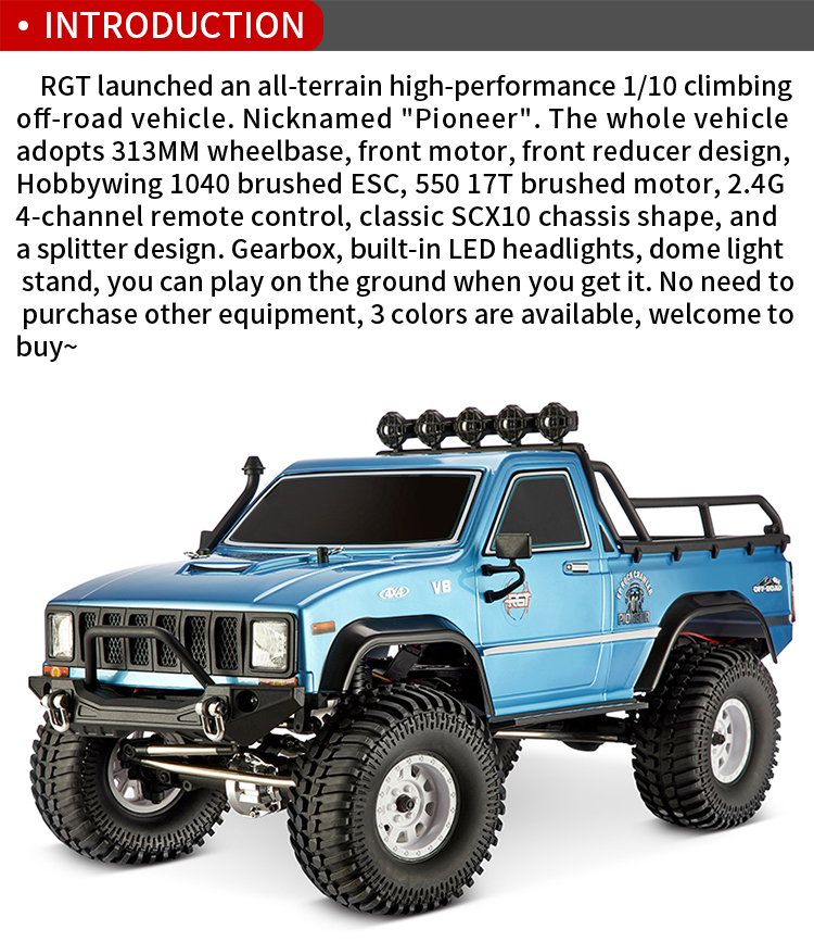 RTR Off Road Remote Control RC Trucks RGT EX86110 1/10 4WD RC Monster Truck