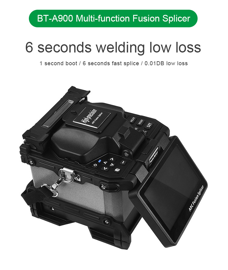 LCD Display Fiber Cleaver Fusion Fiber Optic Splicing Machine