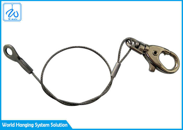 Safety Cable With Attenuator Steel Wire Rope With Fitting Head 4mm 1x19