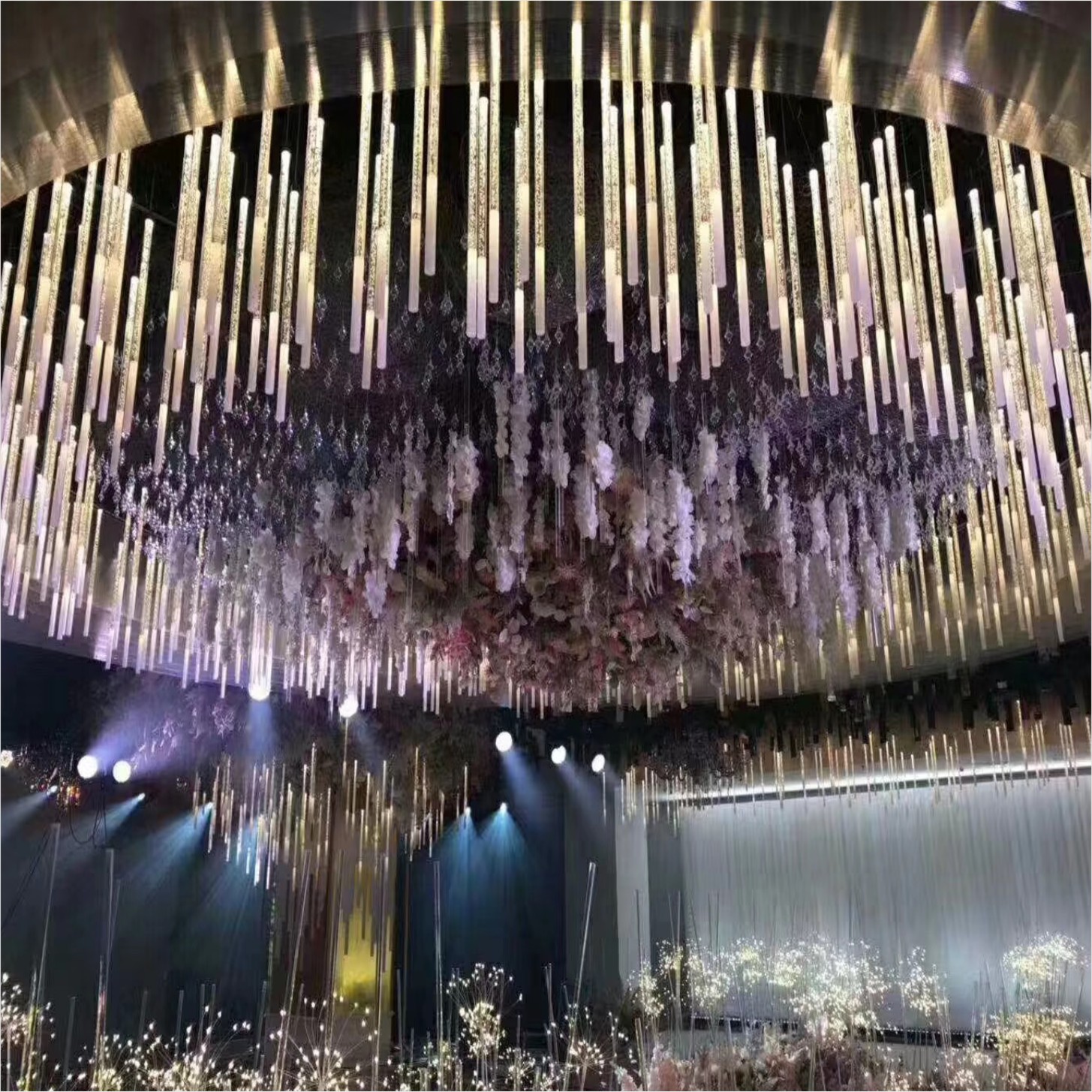 Modern Home Crystal Ceiling Lights For Living Room Kitchen Decoration Crystal 120cm
