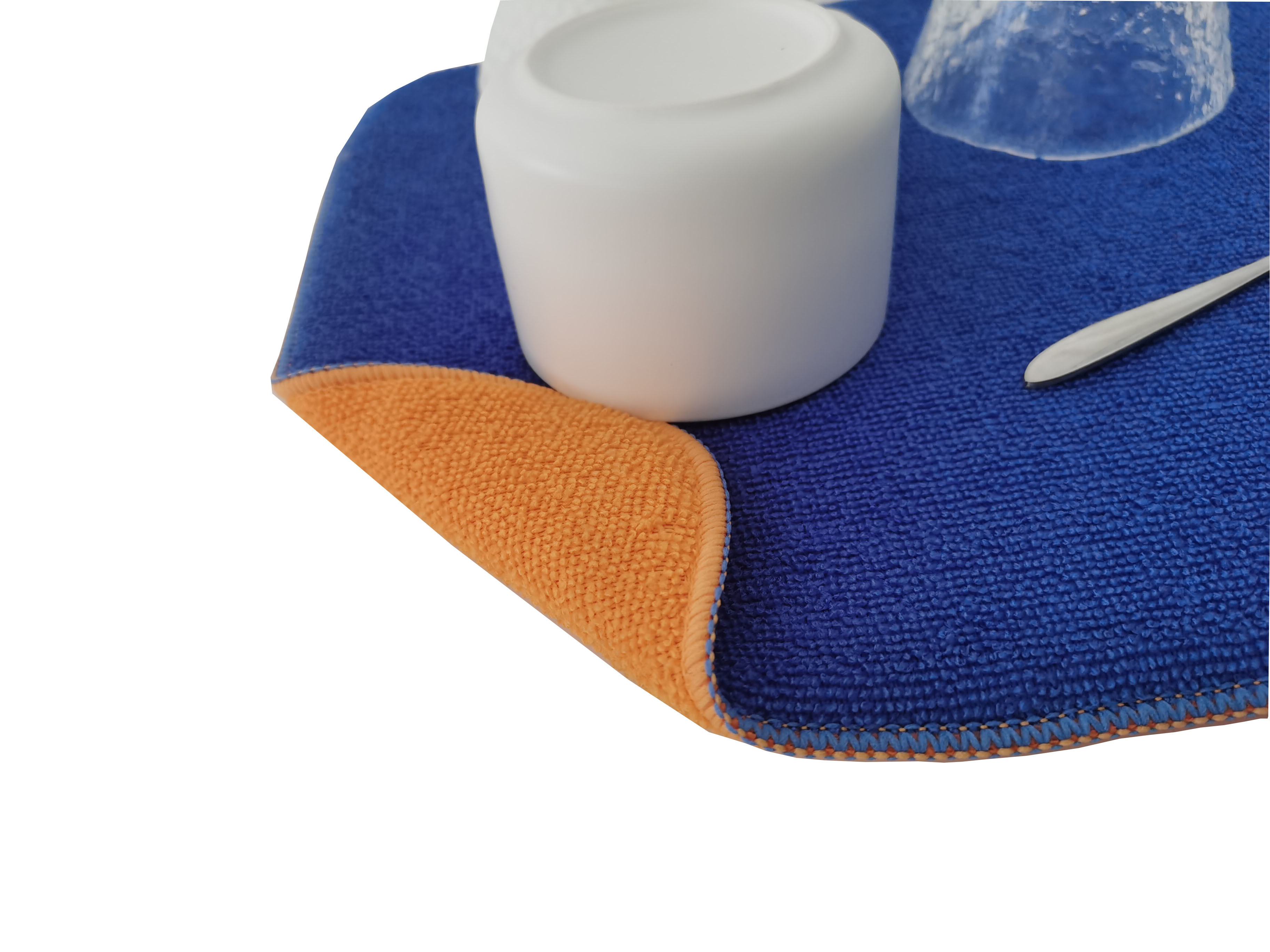 Blue Orange Microfiber Dish Mat Draining Board Mats For Counter 30x46cm