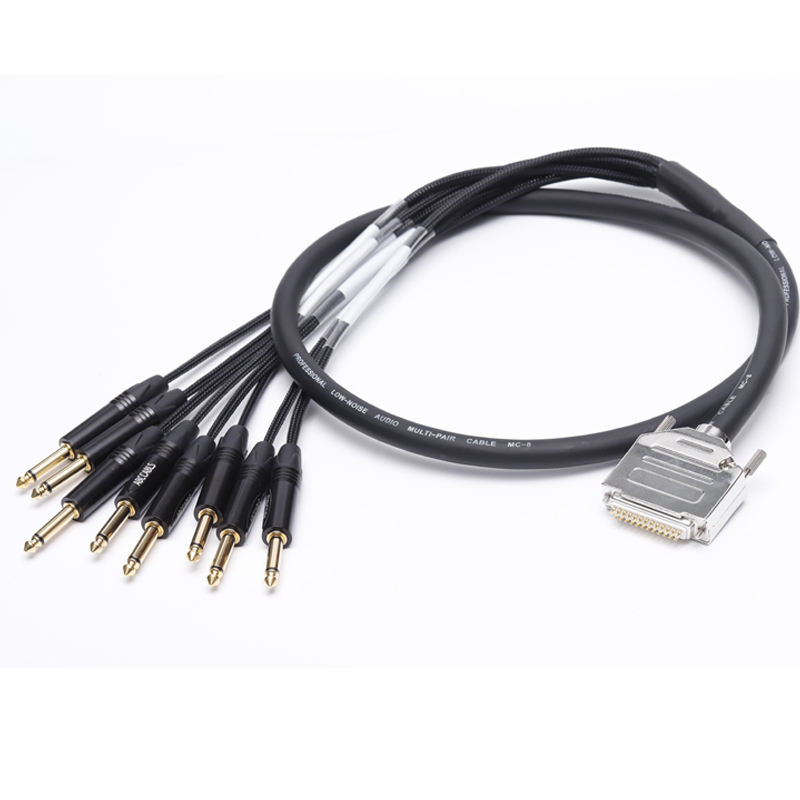 IP58 Protection Class Active Optical Cables for 8ch 6.35 Male Audio Transmission
