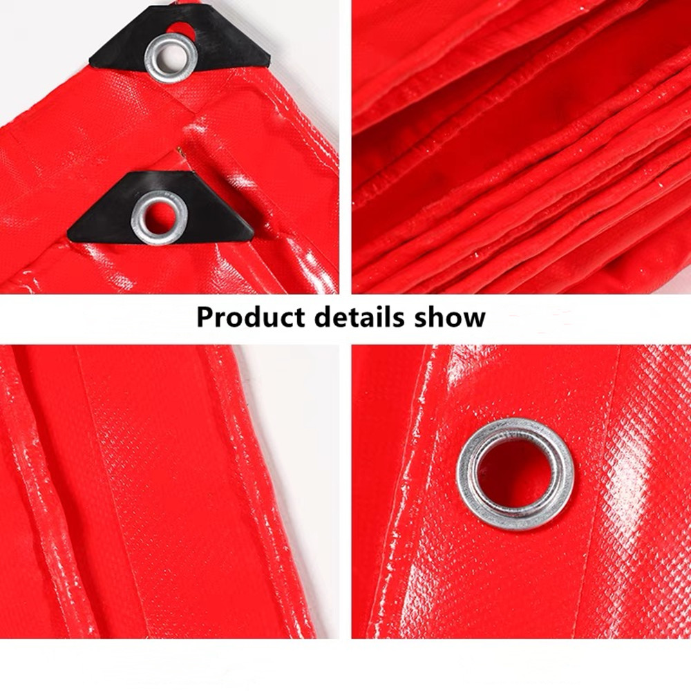 18oz PVC Vinyl Tarpaulin PVC Snow Removal Tarp With Straps For Construction Site