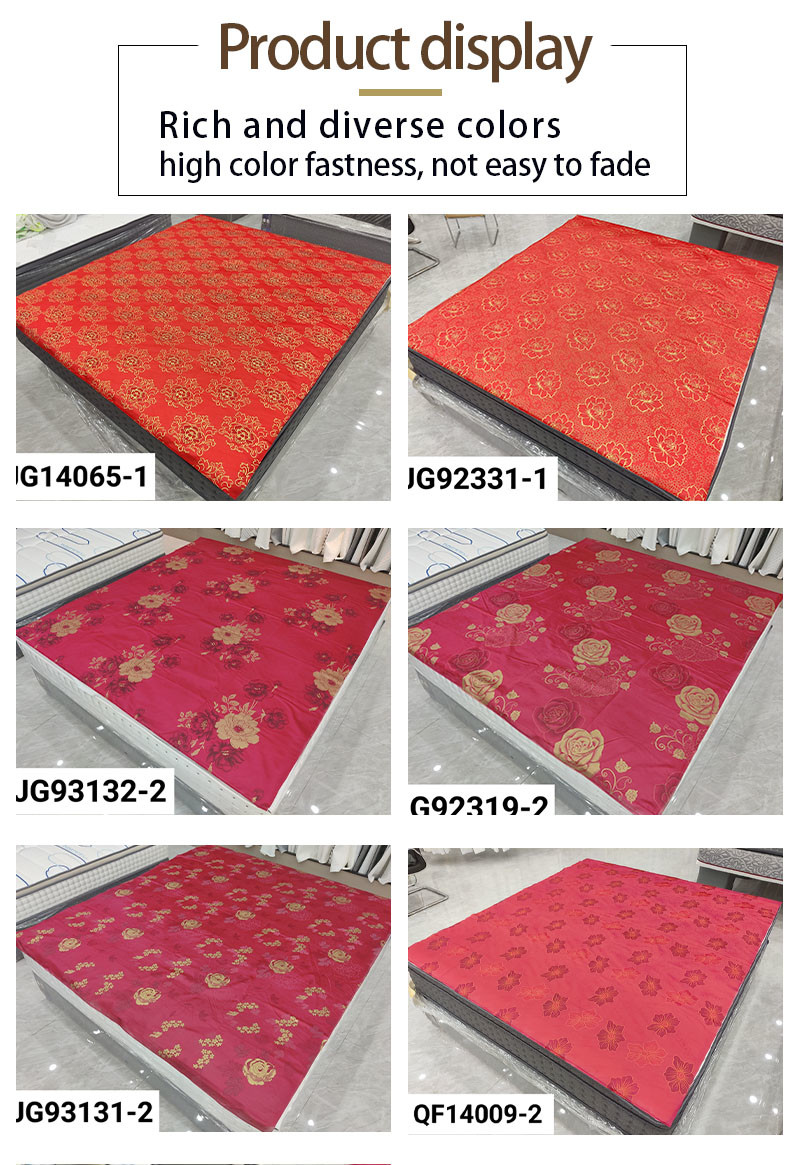 Wholesale 100 Polyester Mattress Quilting Fabric Warp Knitted Gold Printed Mattress fabric