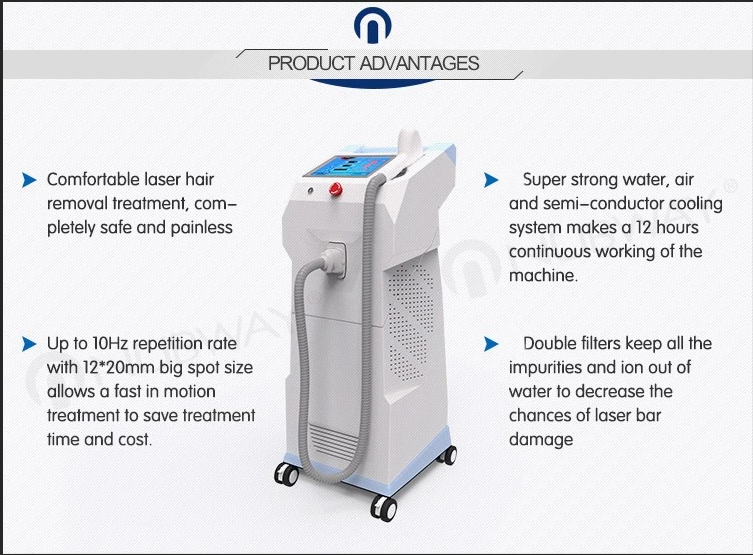 2000w painless 808nm diode laser hair removal high power laser with big light spot