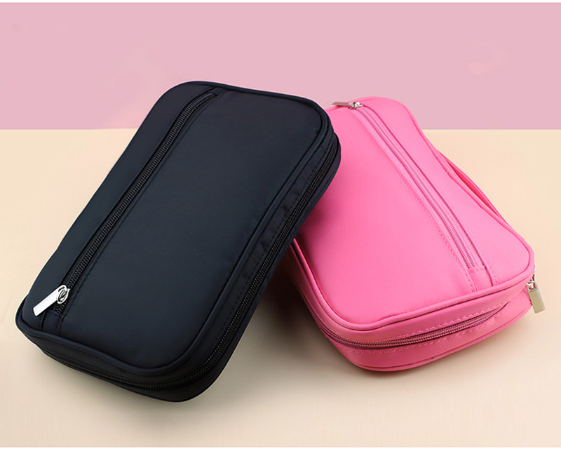 Simple Style Plain Pure Color Ladies Large Toiletry Bags
