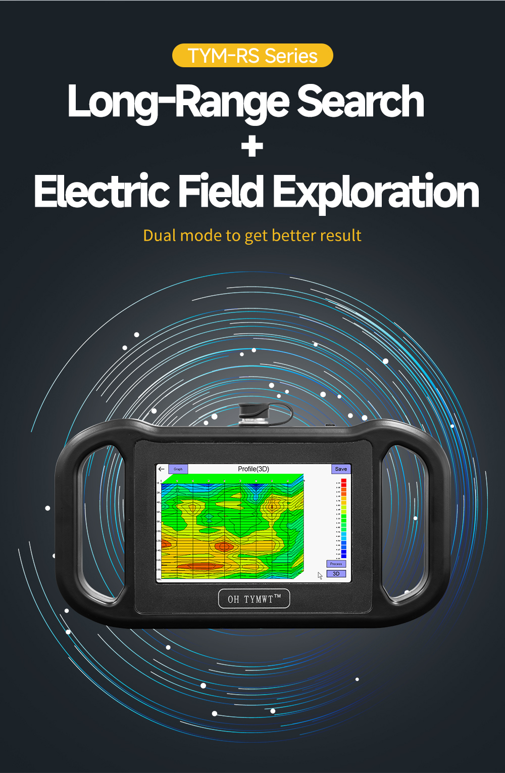 TYM RS Series Multi Functional Water Searching Geophysical Survey Well Water Detector Underground Finder