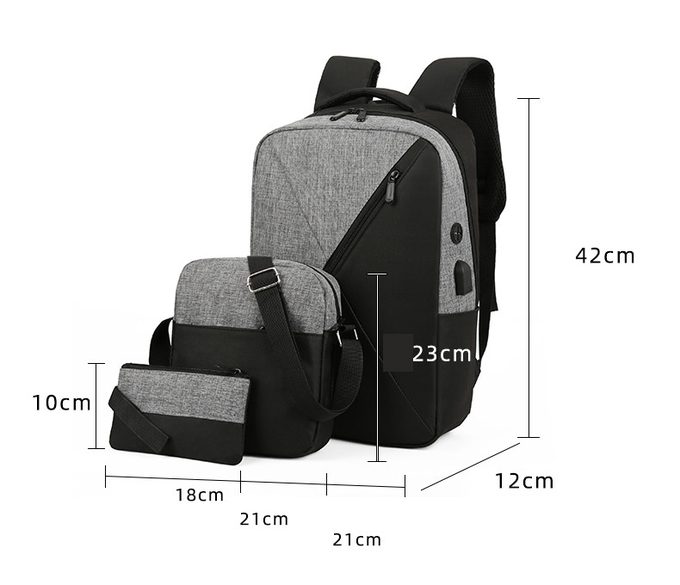 Oxford Computer Backpack Sets 3 In 1 Unisex Laptop Backpack Set