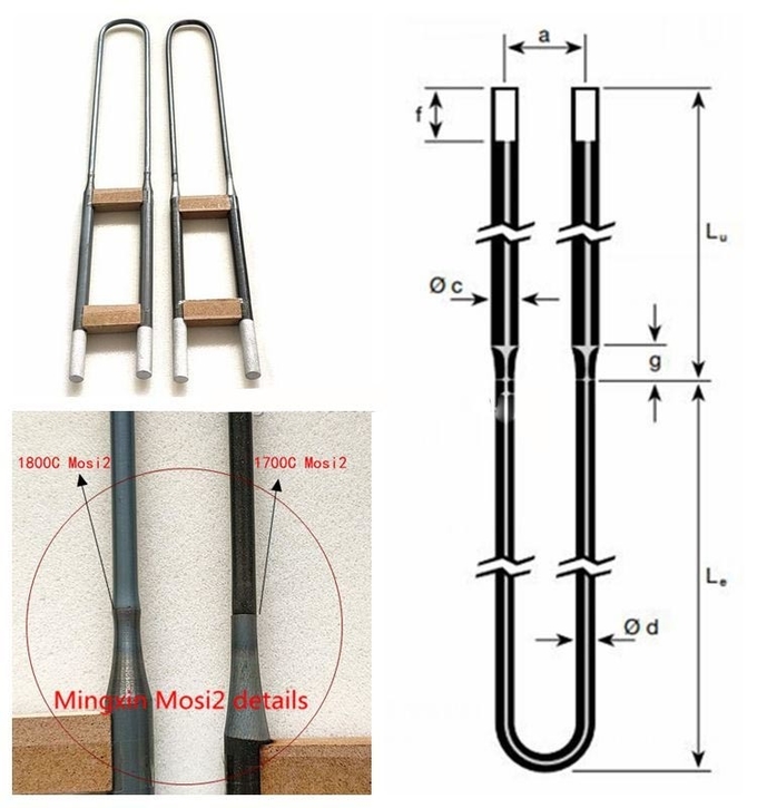 Super 1800C Mosi2 Heating Element Heater High Efficiency Dental Furnace 0