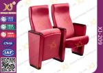 Red Acrylic Fabric Public Space Church Install Conference Room Chairs With Long