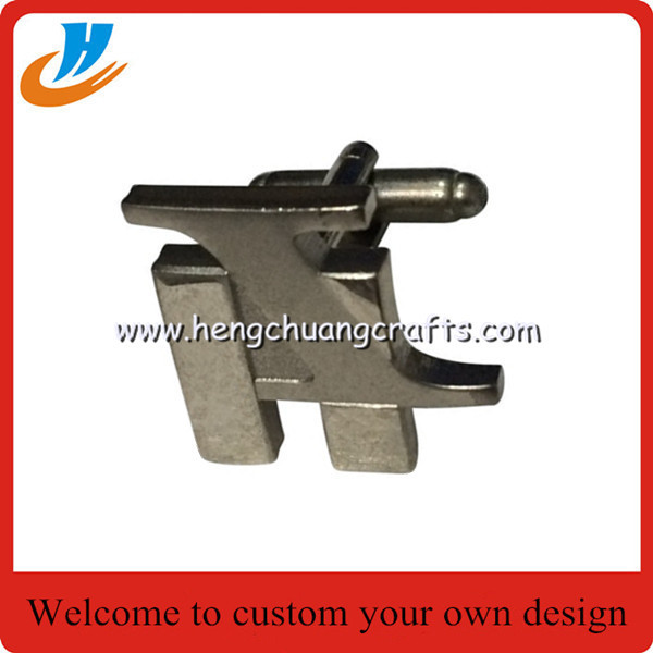 Hengchuang crafts cheap wholesale custom 3D metal cufflinks for men