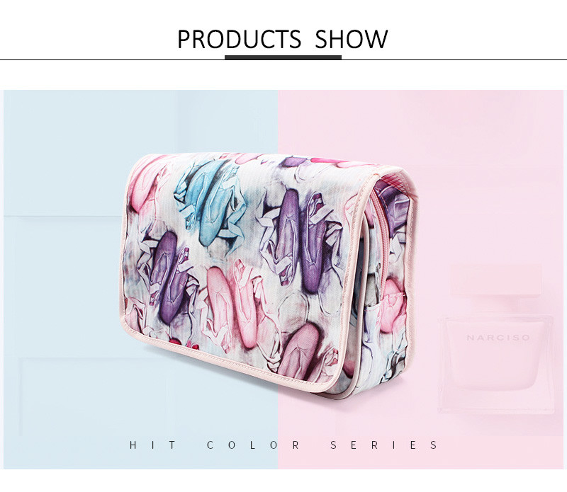 Travel Storage Washing Women Makeup Polyester Cosmetic Bag