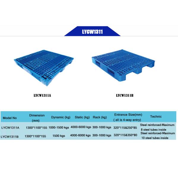 1300*1100*155mm Mesh Stackable Plastic Pallet Euro Size Standard