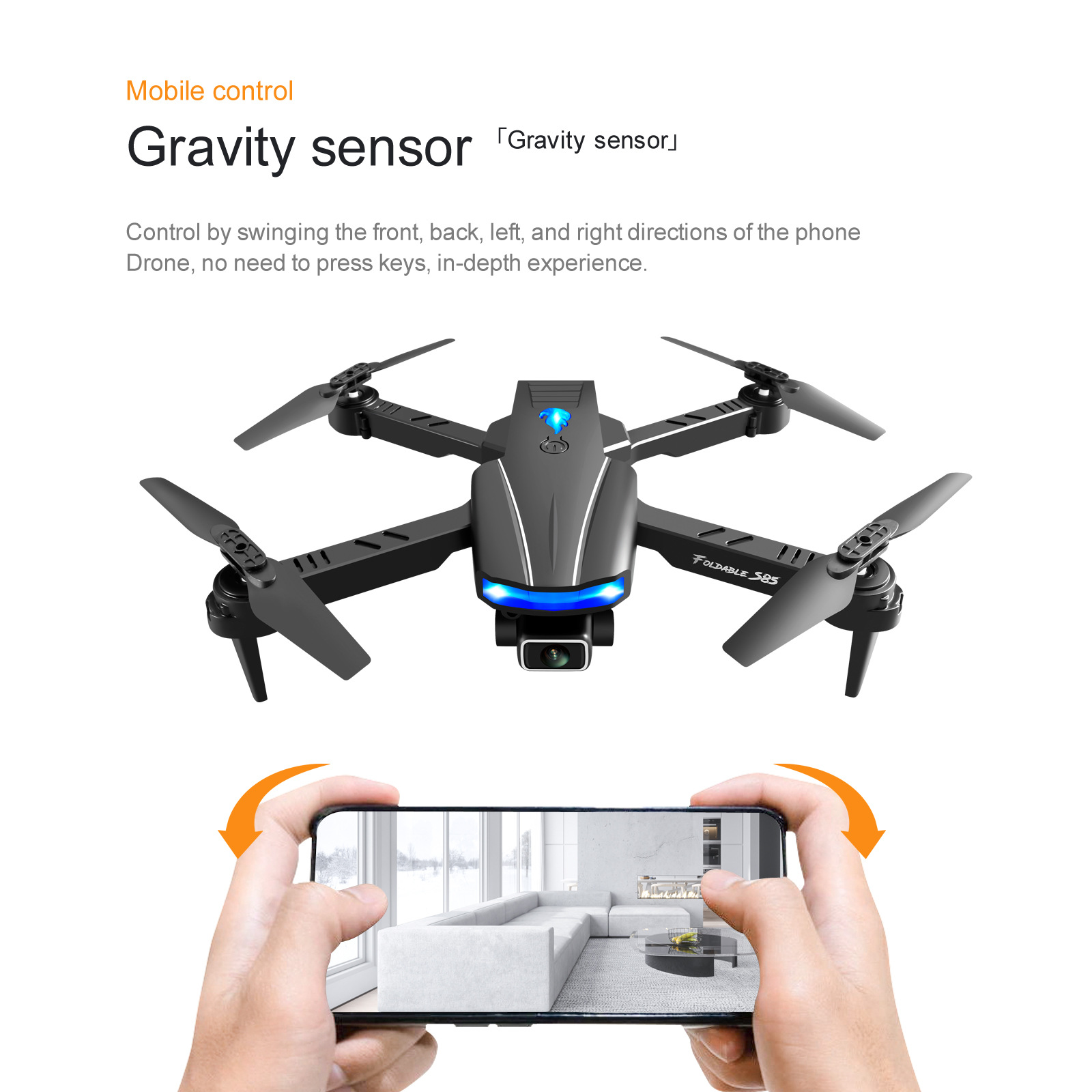 GPS Drone S85 HD4K Dual-camera Anti-collision Obstacle Avoidance 4-axis Folding Remote Control Aircraft