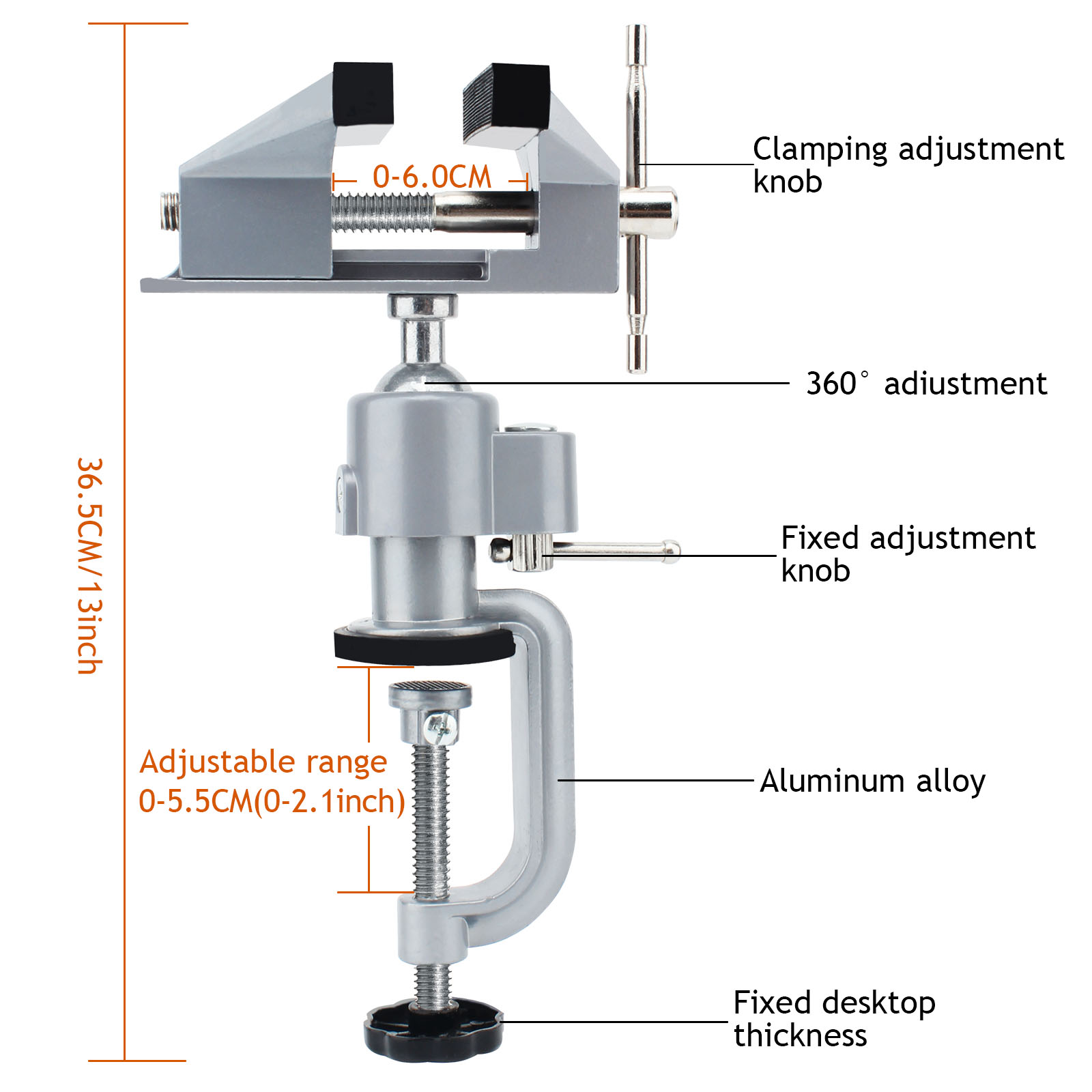 Aluminum Alloy Bench Grinder Stand With Universal Clamp Vises