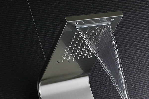 Overhead Square Spout Tub Shower Panels , ROVATE Shower Panel With Massage Jets