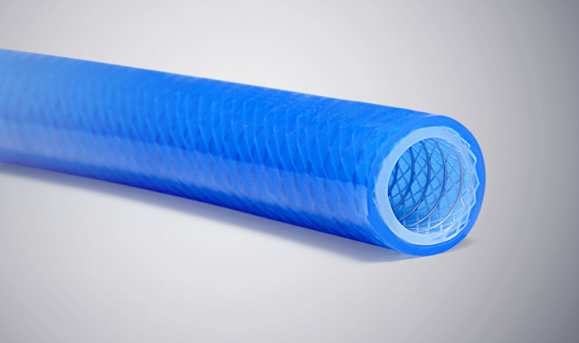 Medical Grade Platinum Cured Silicone Tubing , High Temp Braided Hose Natural Color
