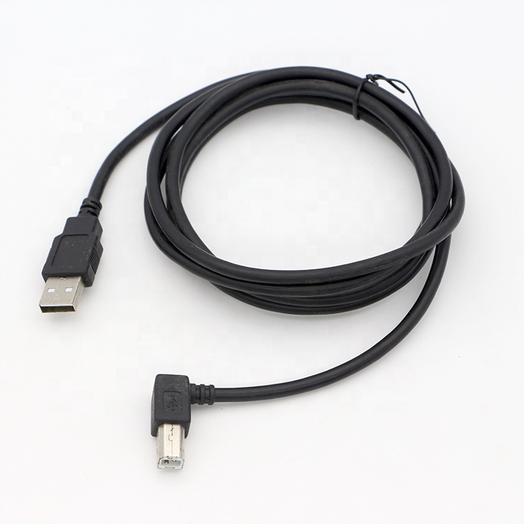 High Quality 90 Degree Right Angle USB B Male to USB A male Extension Printer Cable