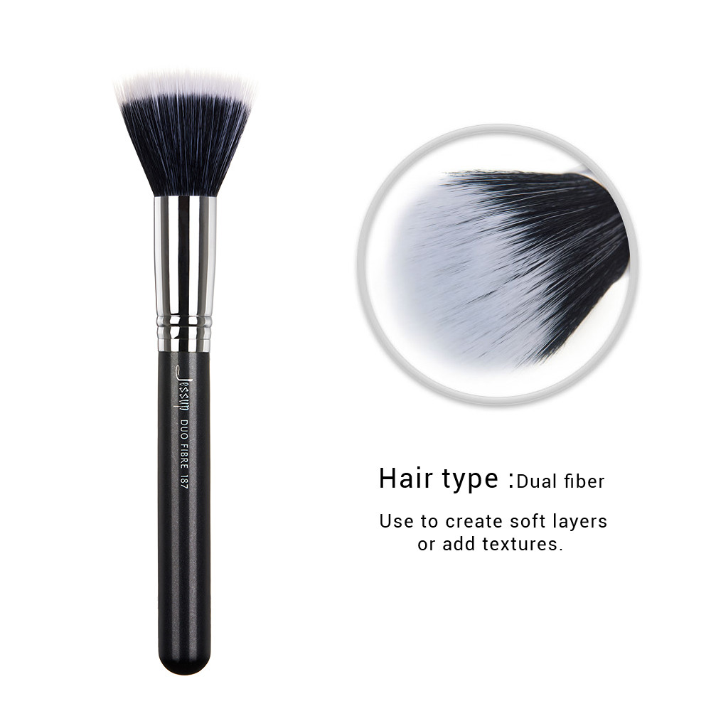 Individual Large Fluffy Duo Fiber Brush Length 19.2cm for face powders