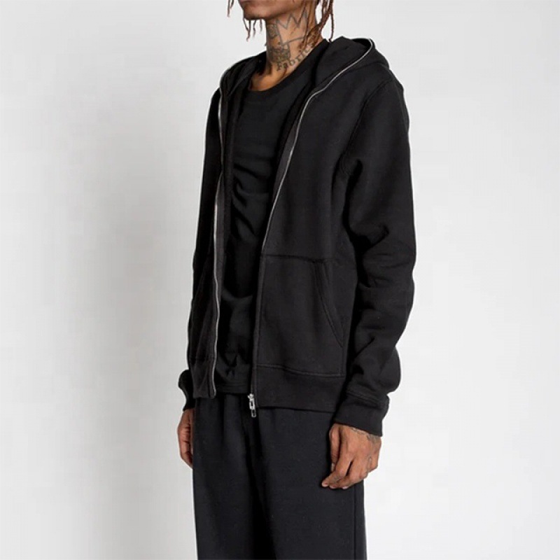 Oversized Pull Over Plain Gym Felpa Uomo Sweat-shirt Sports Cotton Polyester Sweatshirt Full Zip Up Face Streetwear Hoodie